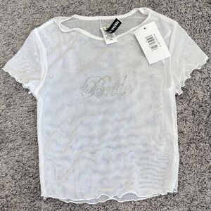Dippin Daisys White Sheer Bride Tee